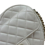 Chanel CC In Love White Quilted Leather Heart Bag 2022