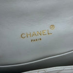Chanel White Calfskin Square Mini Flap 1994