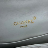 Chanel White Calfskin Square Mini Flap 1994