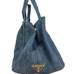 Prada Canapa Denim Tote Bag