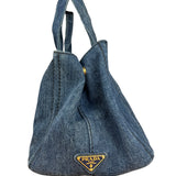Prada Canapa Denim Tote Bag