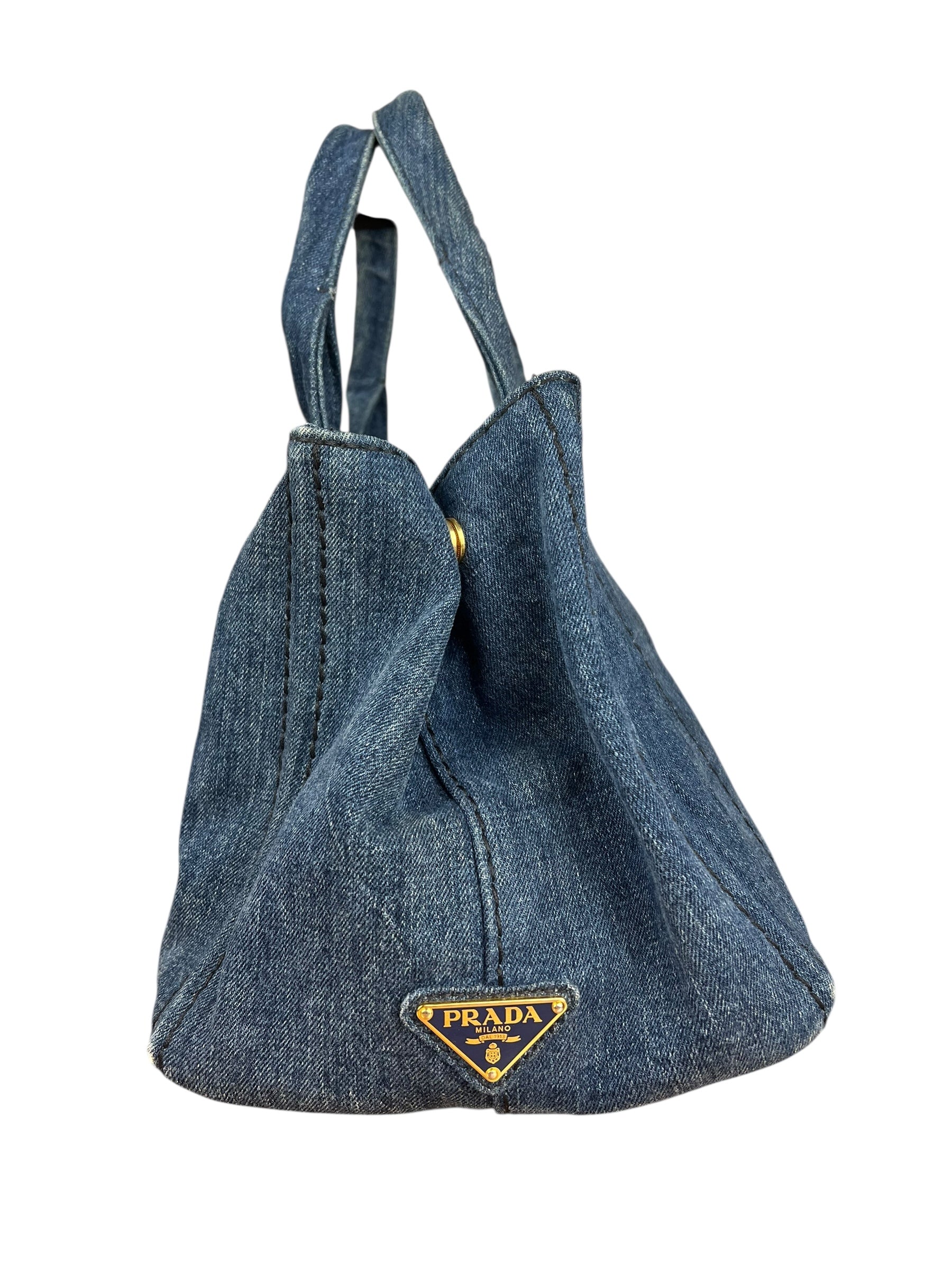 Prada Canapa Denim Tote Bag