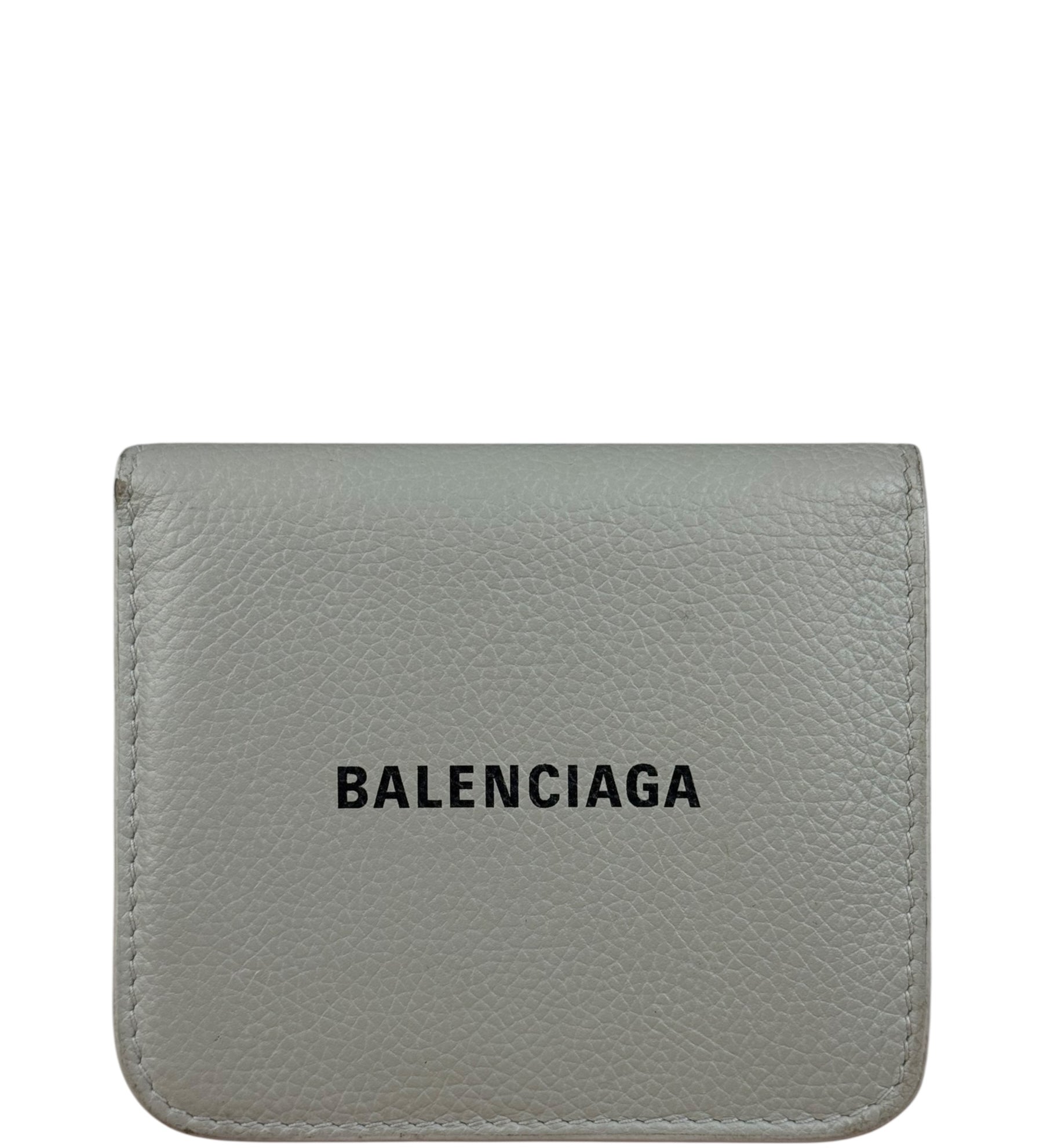 Balenciaga Grey Leather Compact Cardholder
