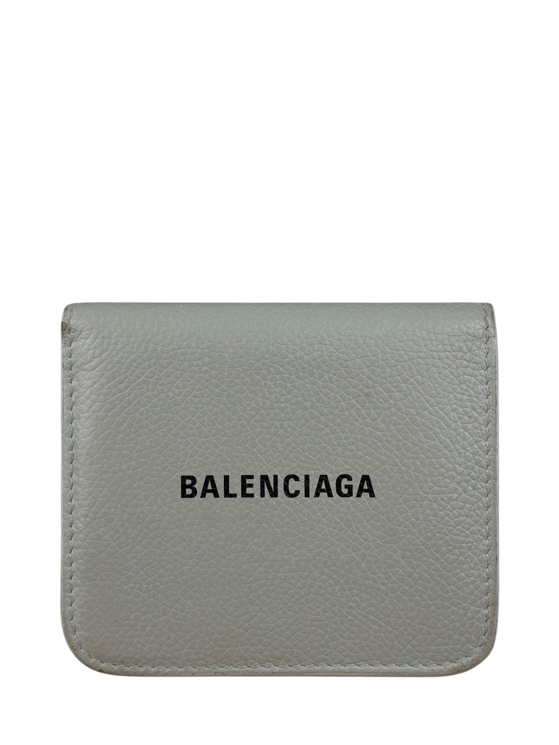 Balenciaga Grey Leather Compact Cardholder
