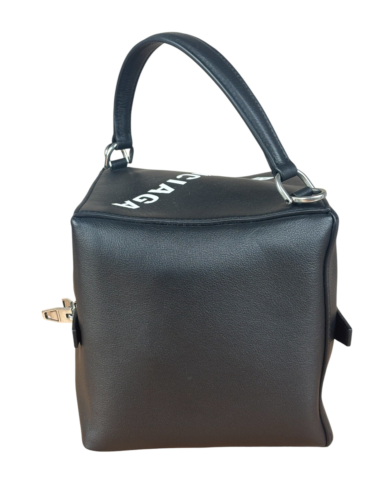 Balenciaga Black Leather Cube Bag 4x4 2Way Bag