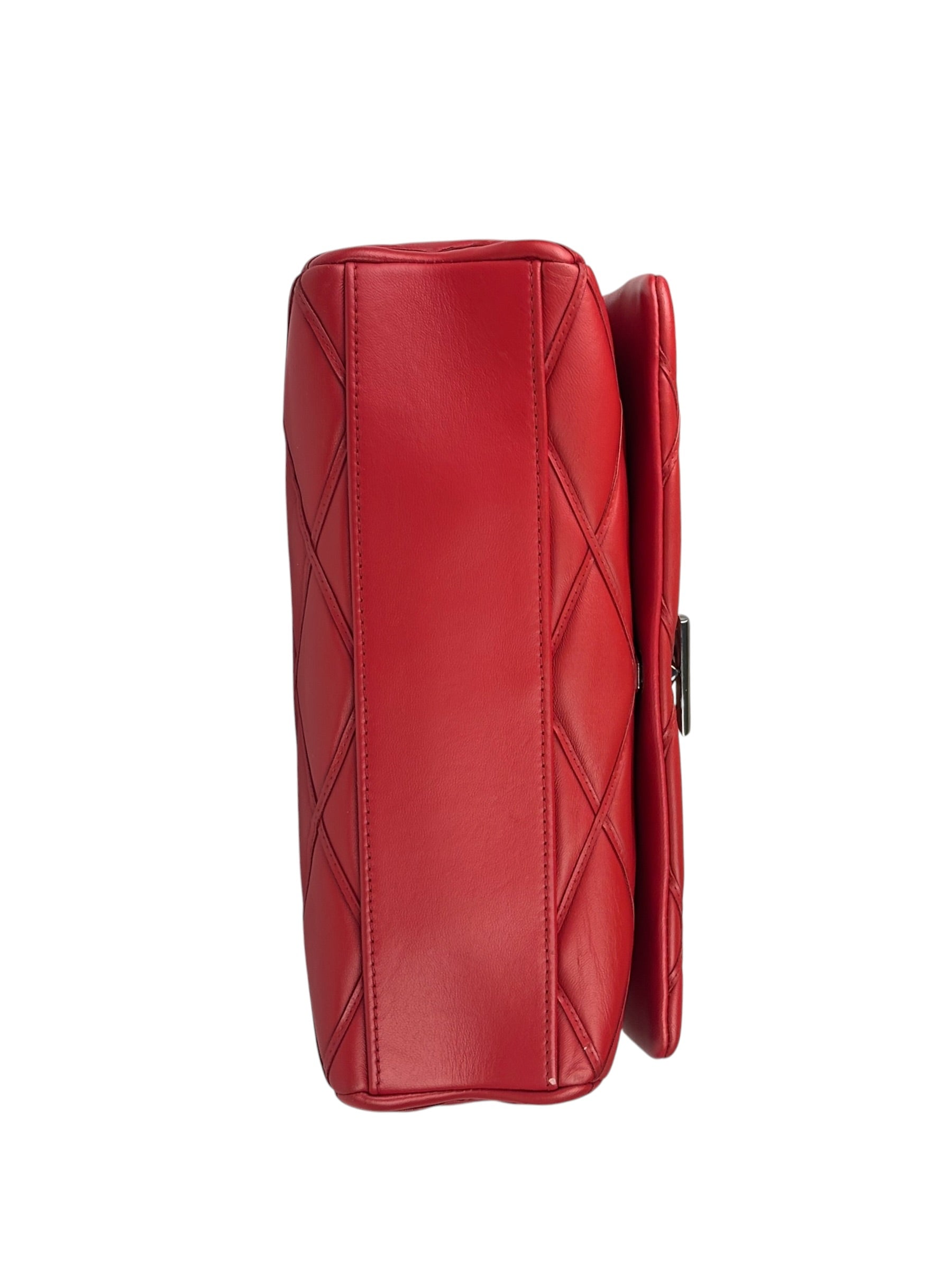 Louis Vuitton Red Lambskin GO-14 Malletage Shoulder Bag