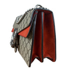 Gucci Red/Beige Dionysus GG Supreme Shoulder Bag
