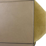 Celine Tri-Color Beige Leather/Suede Trapeze Medium Two-Way Bag