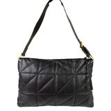 AllSaints Black Quilted Leather Edbury Shoulder Bag