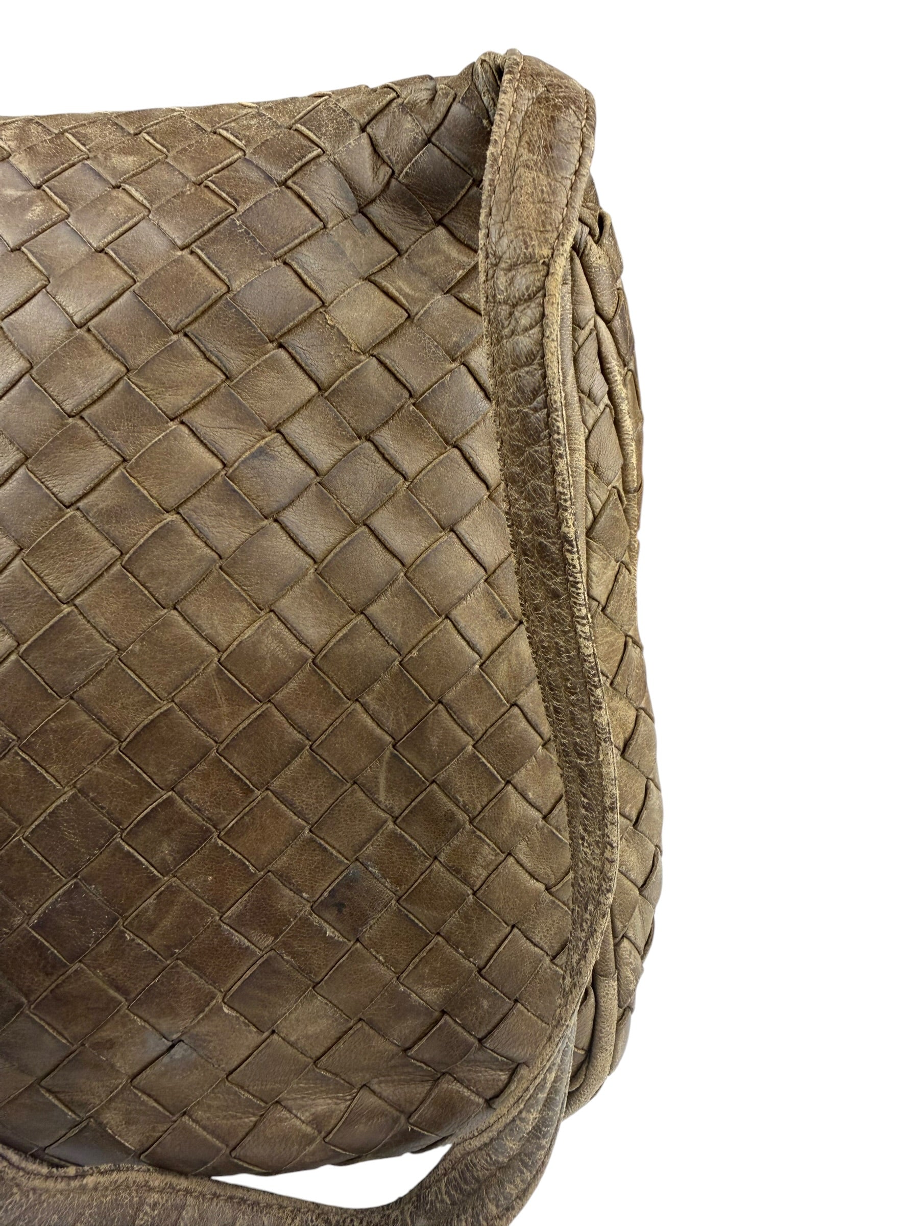 Bottega Veneta Brown Intrecciato Crossbody