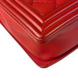 Chanel Red Quilted Leather Boy Flap Bag 2010