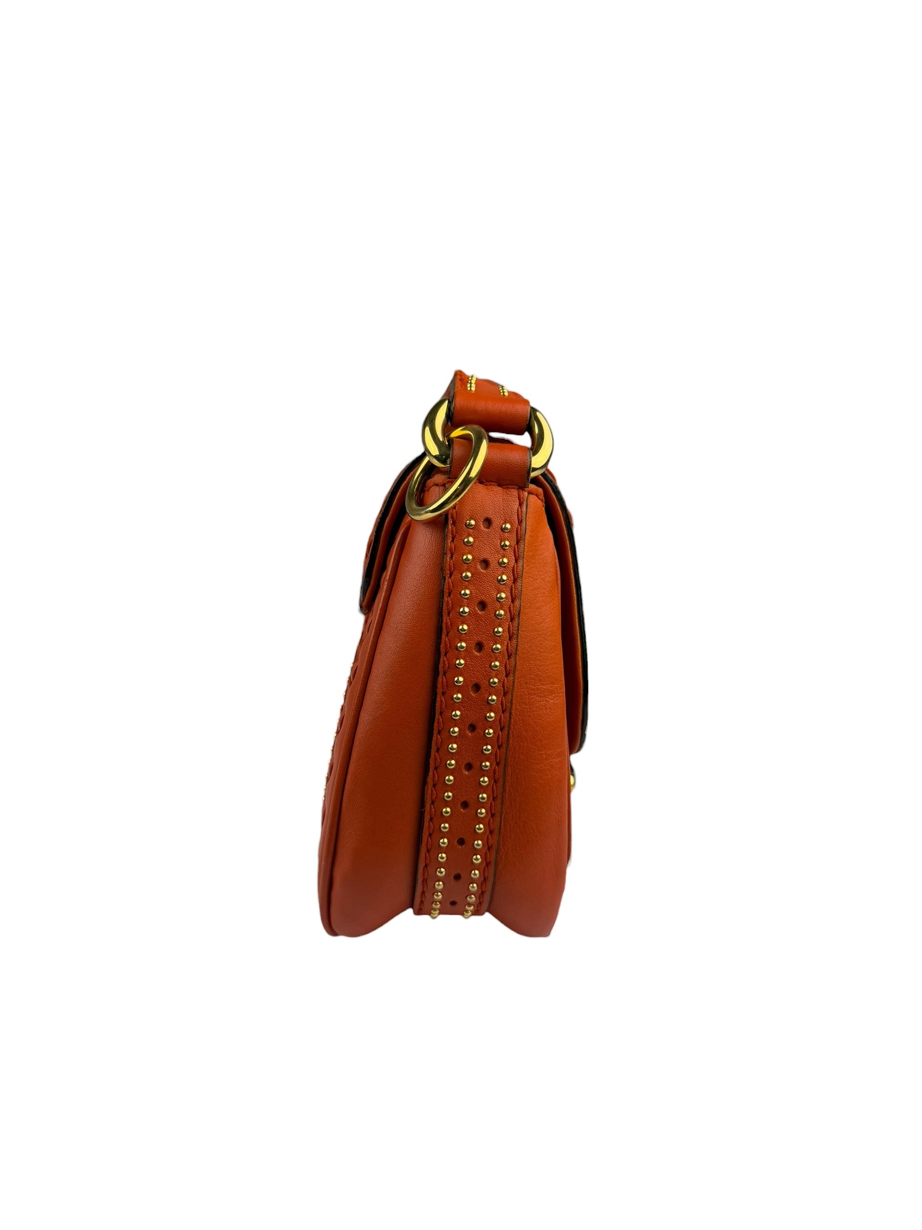 Gucci Orange Leather Snaffle Shoulder Bag