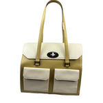 Bottega Veneta Vintage Textured Canvas Flap Shoulder Bag