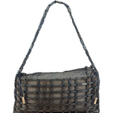 Ferragamo Vintage Black Cut-Out Wood Frame Shoulder Bag