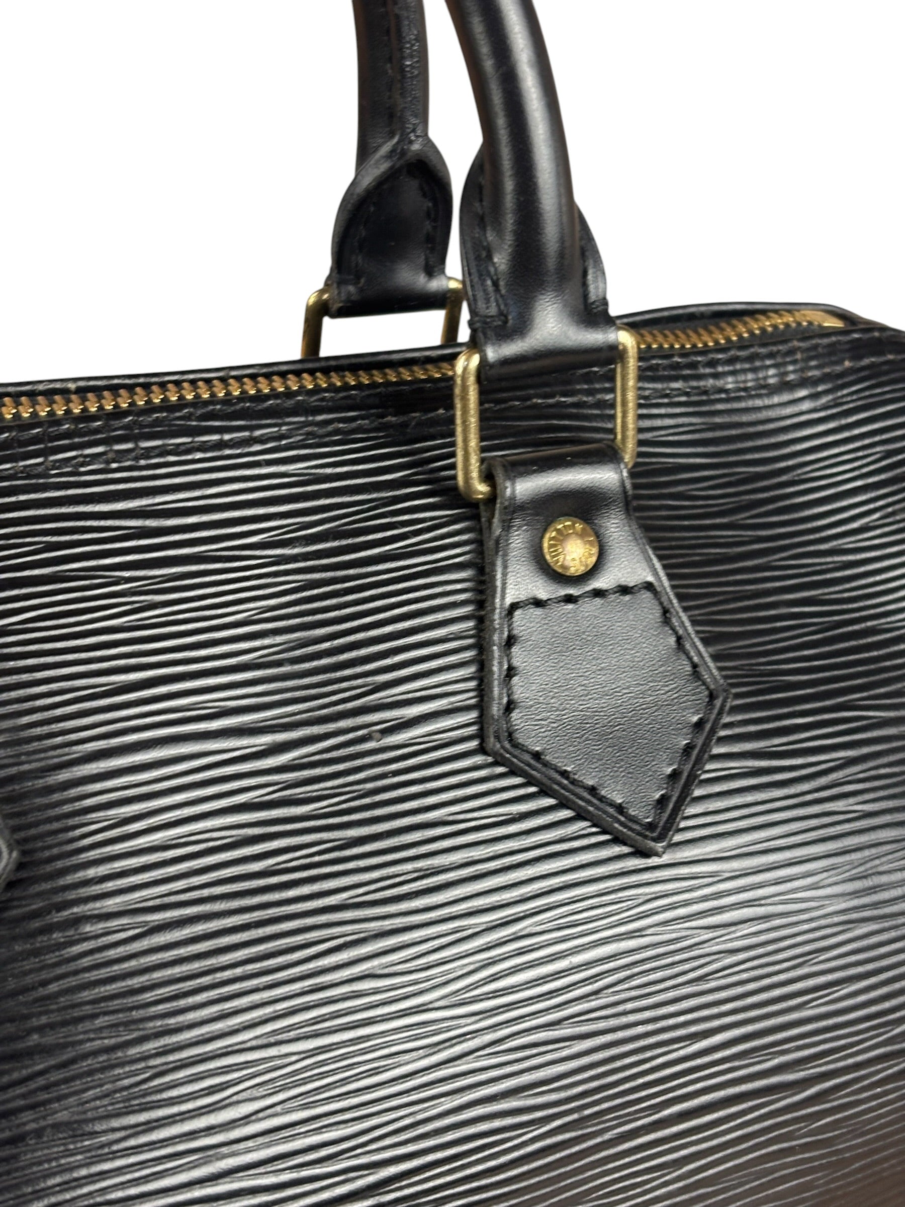 Louis Vuitton Vintage Black Epi Leather Speedy Hand Bag 25
