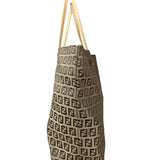 Fendi Vintage FF Canvas Print Zip Shoulder Tote