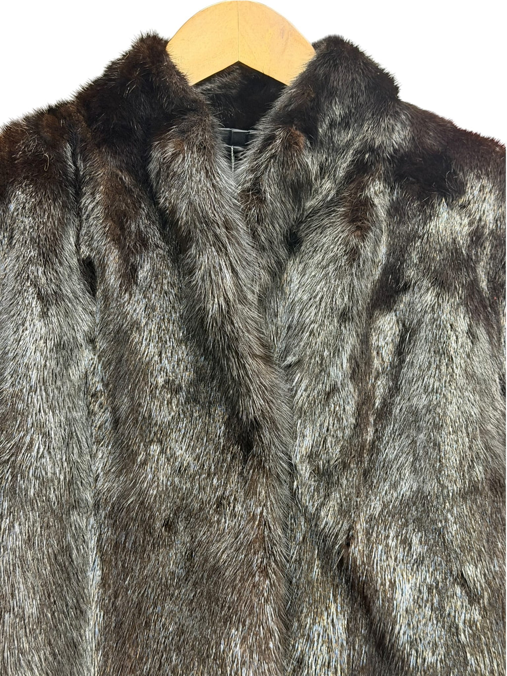 Vintage Dark Brown Mink Fur Coat