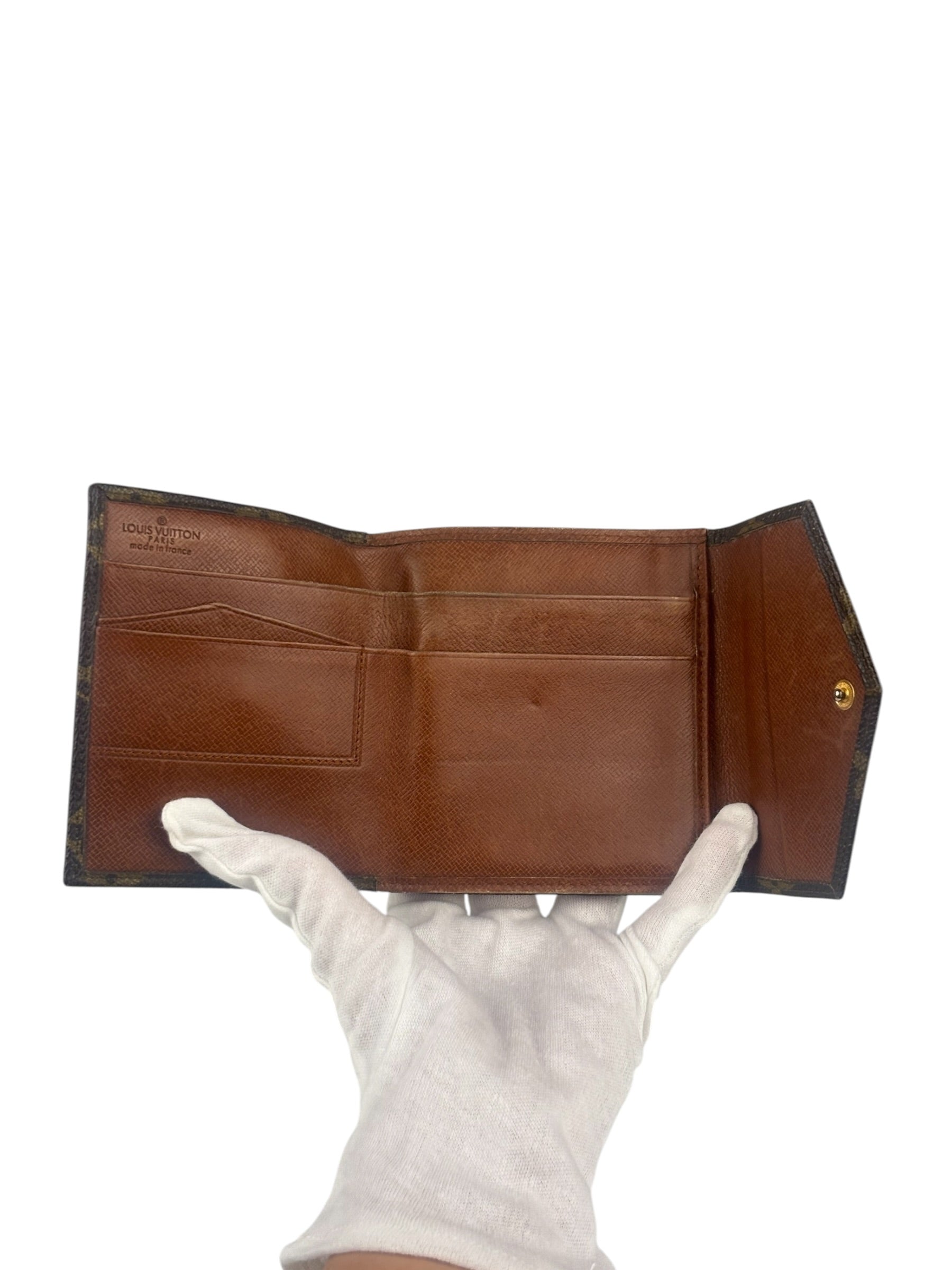Louis Vuitton Canvas Monogram Compact Double Flap Wallet