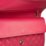 Chanel Pink Quilted Lambskin Jumbo Double Flap Bag 2014
