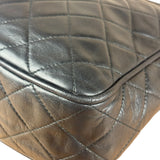 Chanel Vintage Black Quilted Leather Camera Crossbody Bag 1992