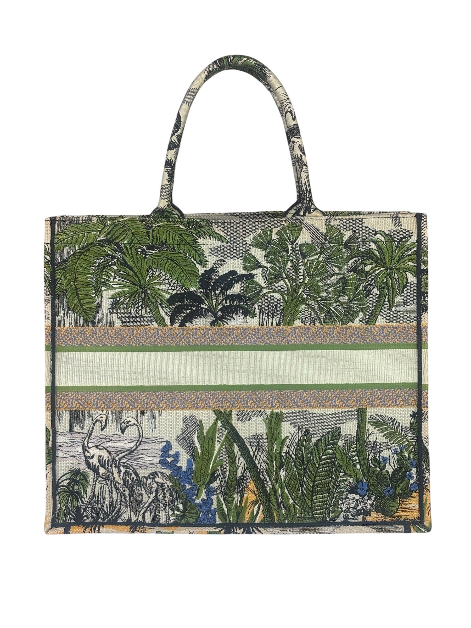 Christian Dior Large Toile De Jour Tropicalia Book Tote