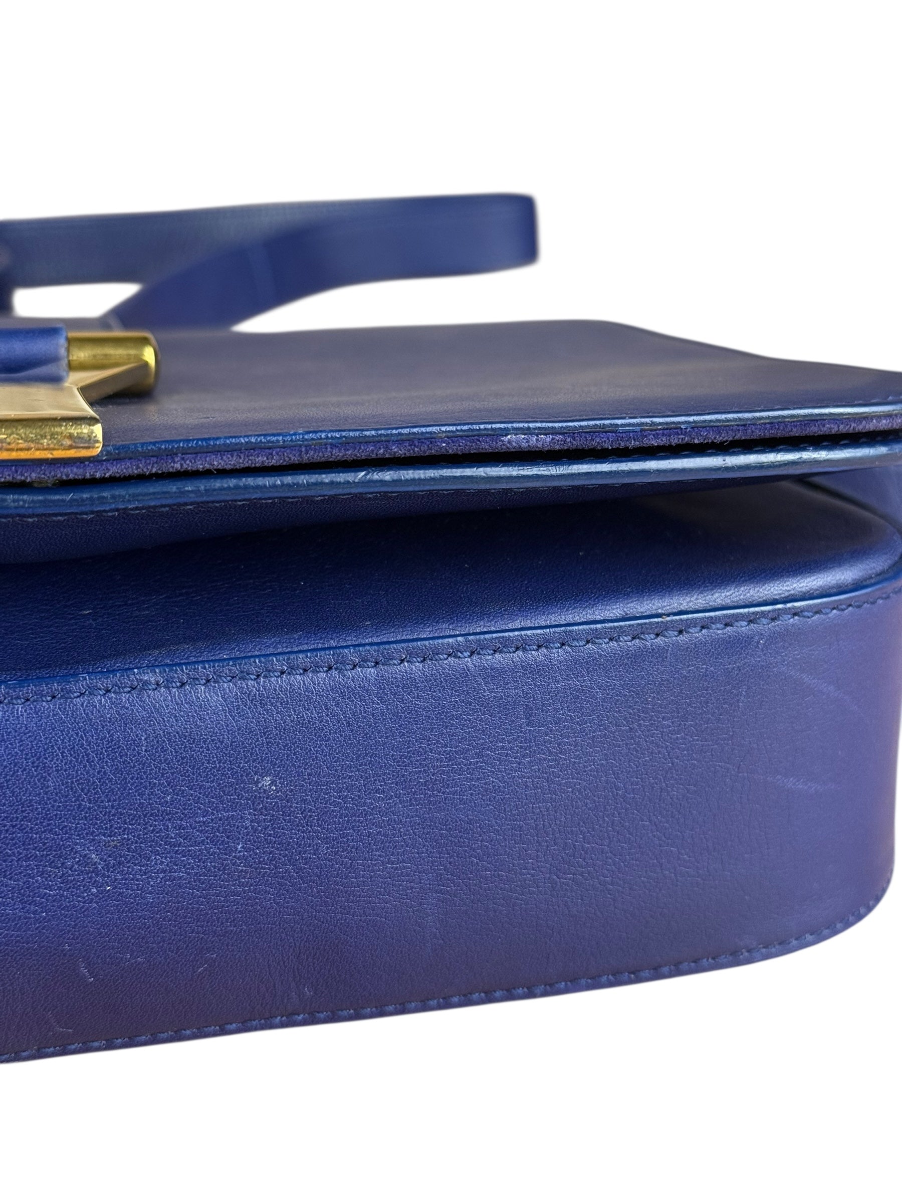 Saint Laurent Chyc Royal Blue Leather Crossbody