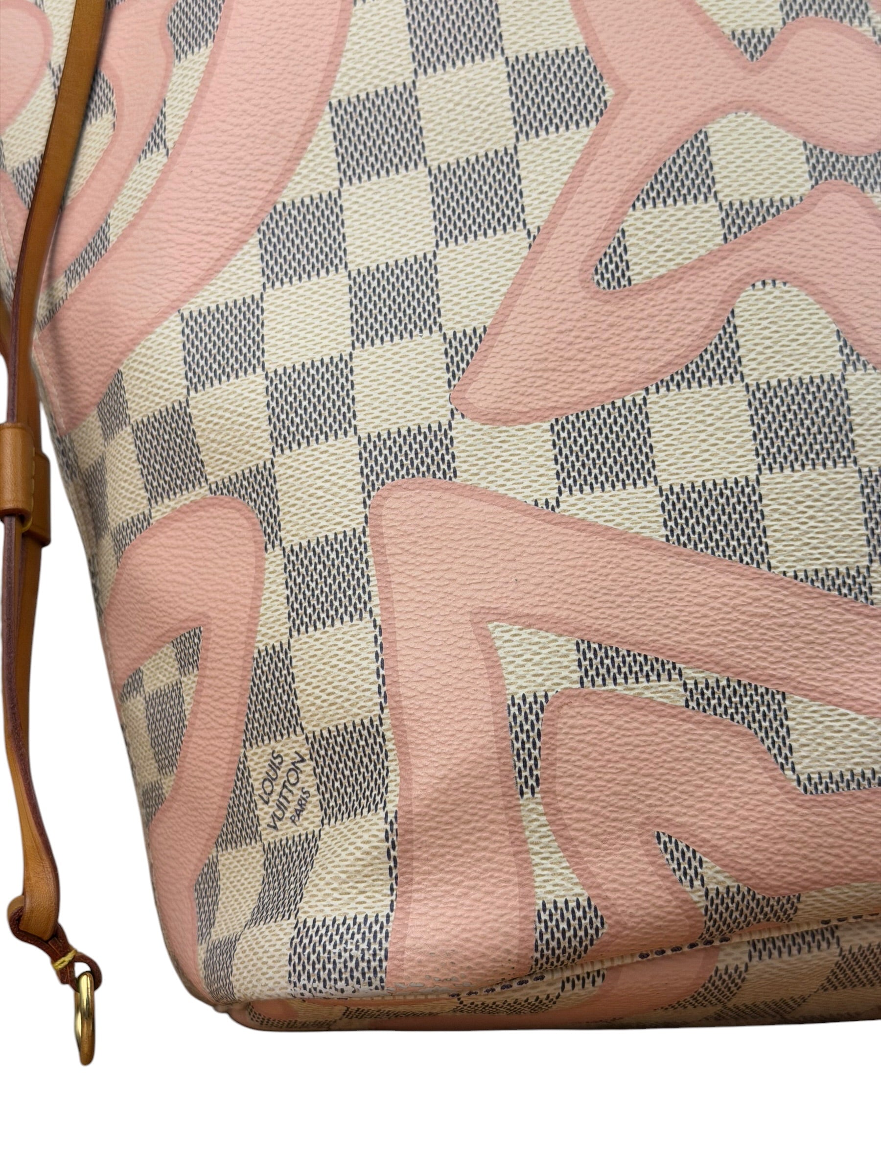 Louis Vuitton Limited Edition Pink Damier Azur Tahitienne Neverfull GM