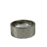 Louis Vuitton Silver Logo Cut-Out Ring