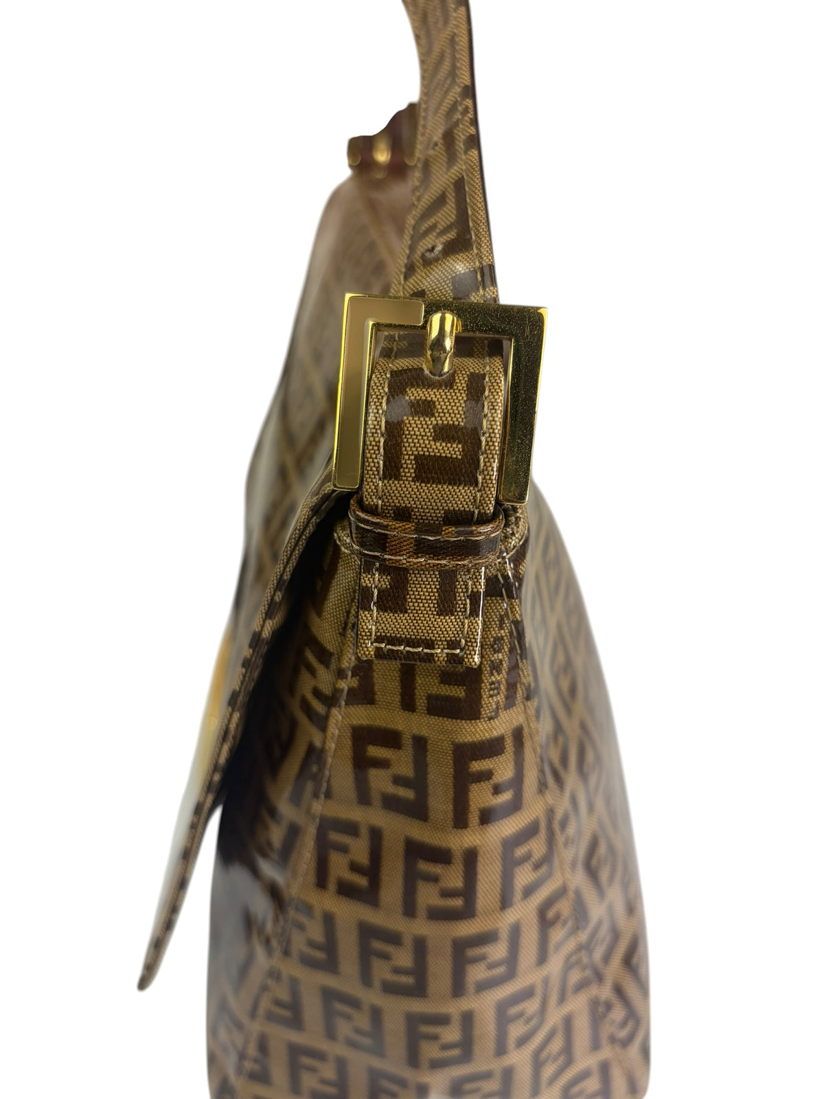 Fendi Beige/Brown PVC Mamma Baguette