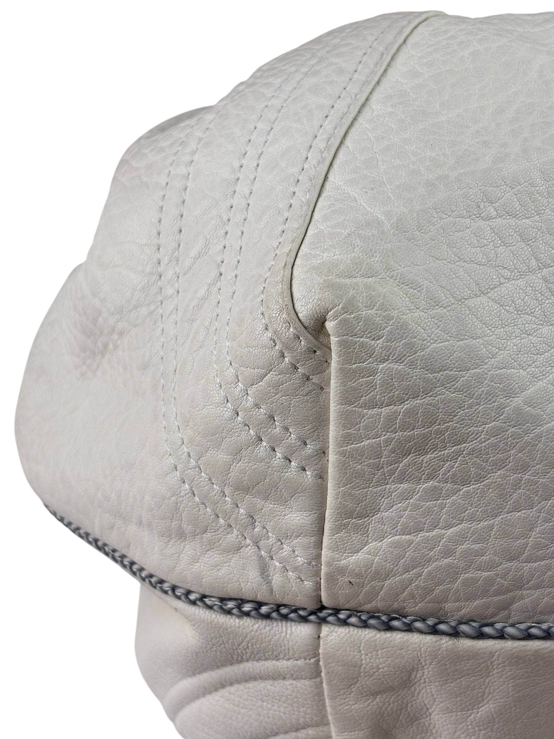 Fendi Vintage White Nappa Leather Spy Shoulder Bag