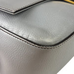 Fendi Grey Leather Flap Bag