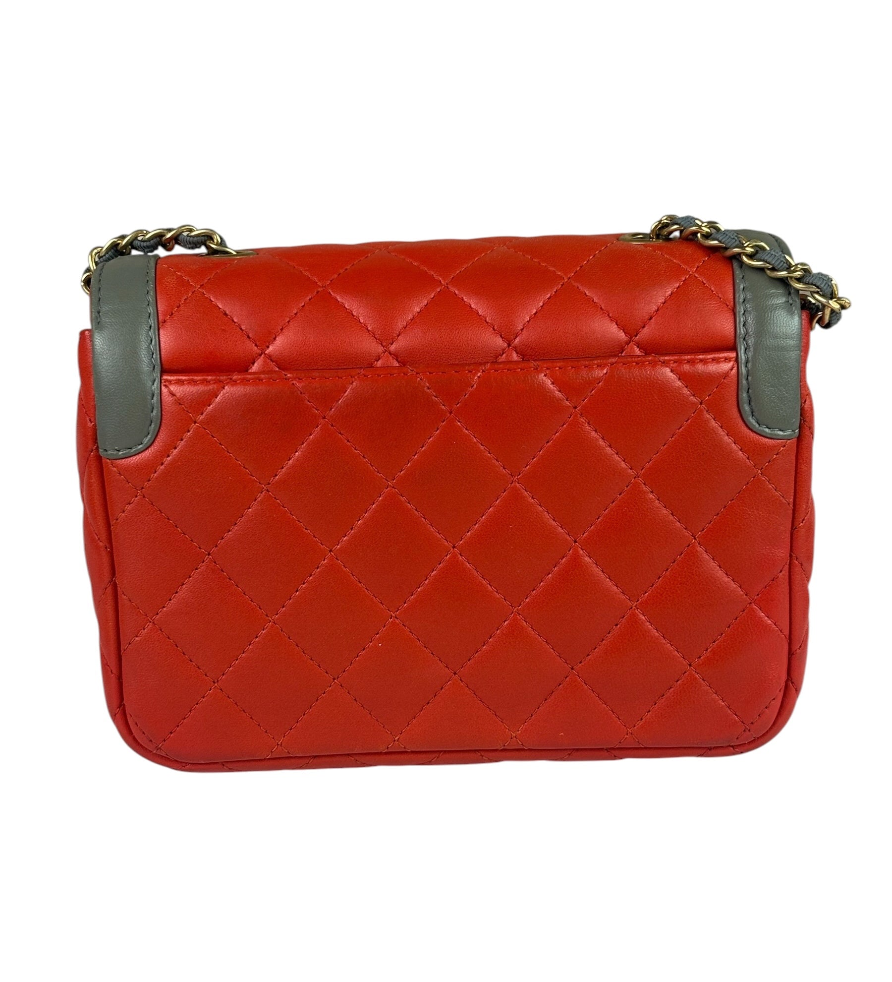 Chanel Two Tone Lambskin Mini Day Flap
