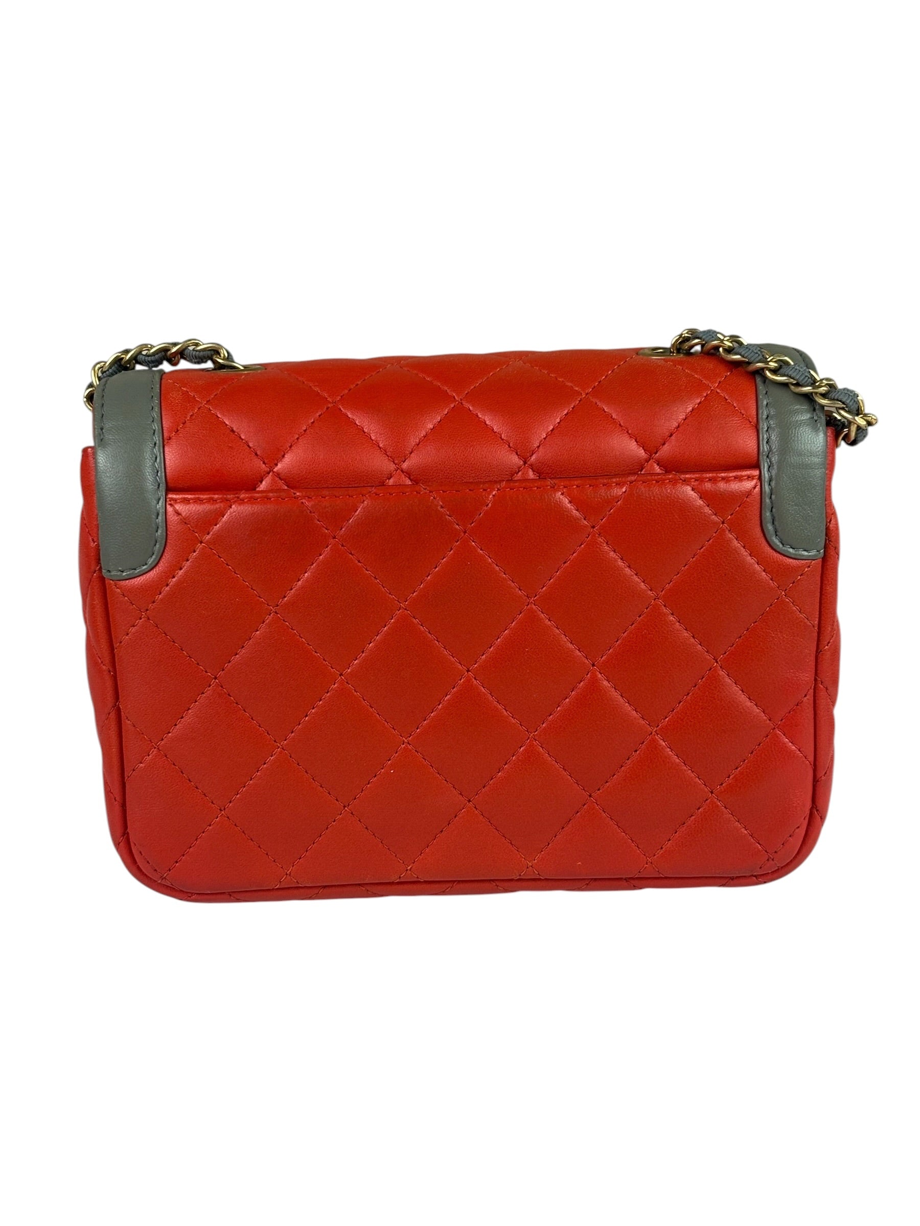 Chanel Two Tone Lambskin Mini Day Flap