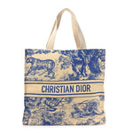 Dior Dioriviera Beauty Raffia Tote Bag Blue