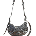 Balenciaga Silver Leather Le Cagole Shoulder Bag