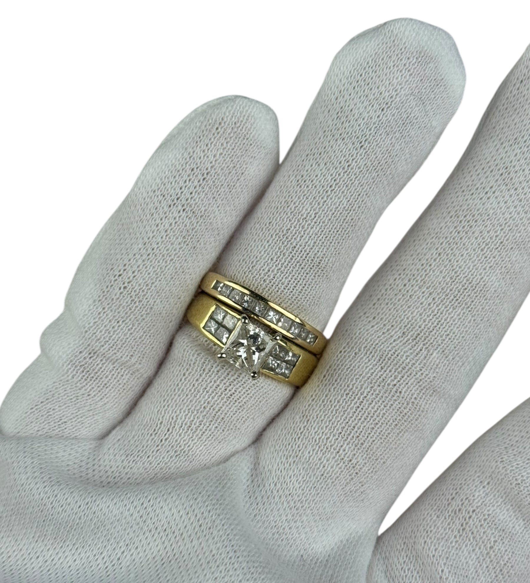 Vintage Natural Diamond Ring 14K & 18K Gold Size 7