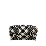 Chanel Bicolor Leather Trim Gingham Canvas Coco Mark Handbag 2010