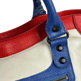 Balenciaga White Multicolor Moto 2Way City Bag
