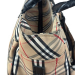 Burberry Vintage Blue Label Nova Check Multi-Pocket Nylon Tote Bag
