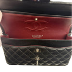 Chanel Black Quilted Leather Classic Medium Double Flap Bag 2017