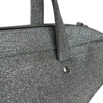Balenciaga Silver GlitterLeather Triangle Two-Way Bag