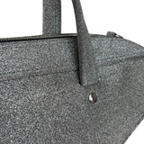 Balenciaga Silver GlitterLeather Triangle Two-Way Bag
