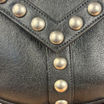 Saint Laurent Black Leather Y Studded Flap Crossbody