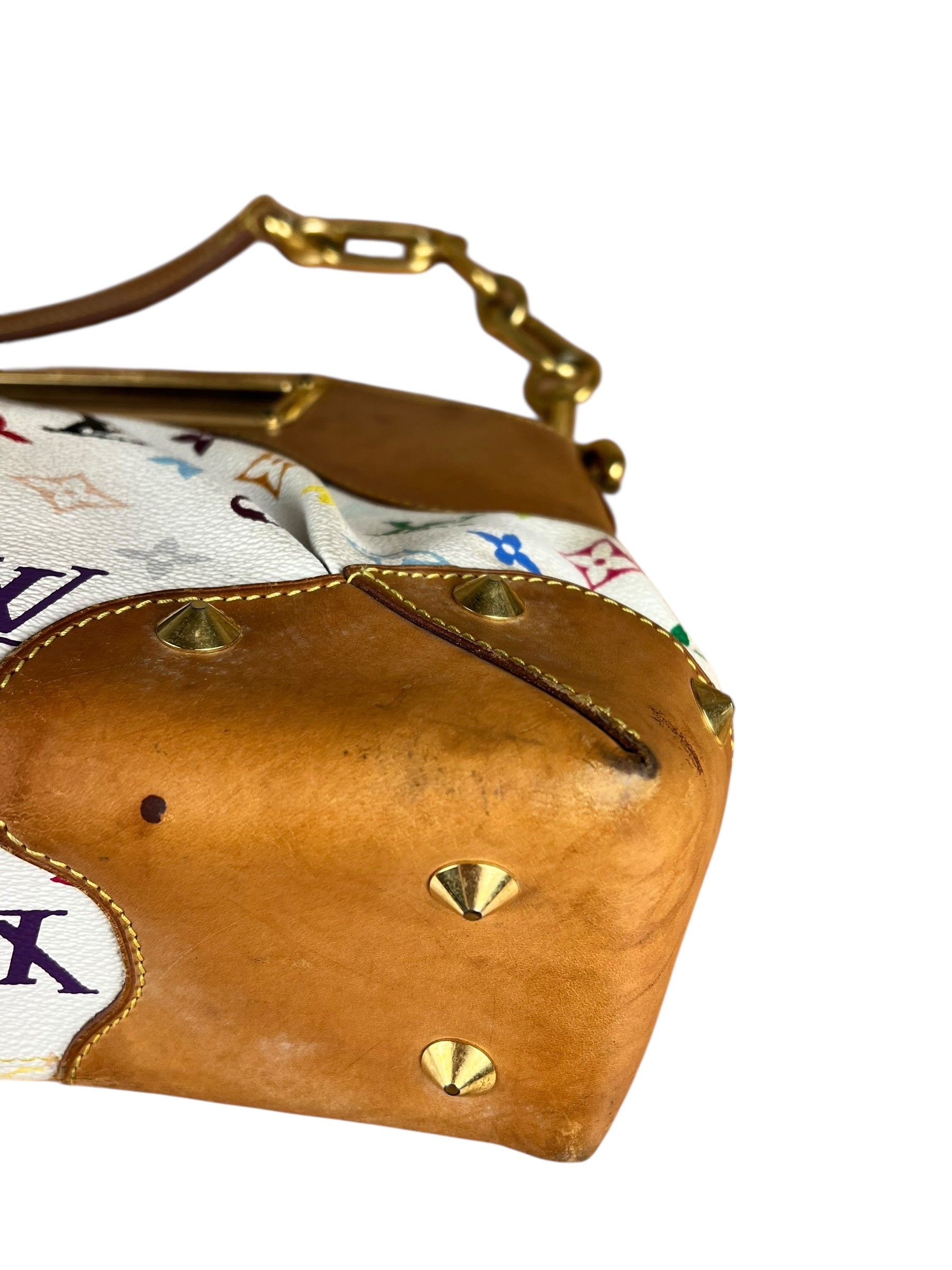 Louis Vuitton White Murakami Judy MM 2Way