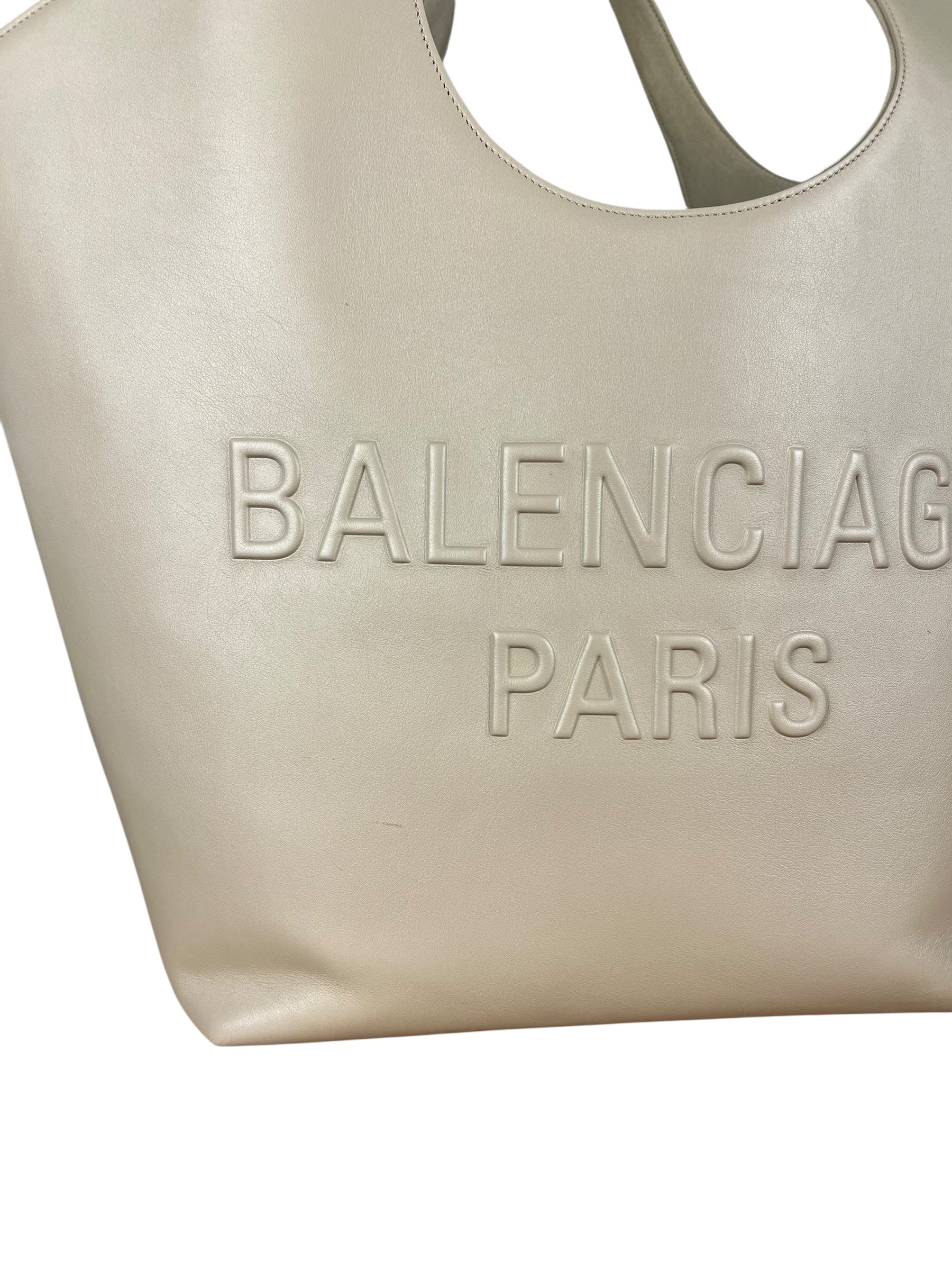 Balenciaga Beige Leather Mary Kate Tote Bag