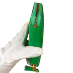 Comme Des Garcons Green Zip Around Wallet