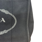 Prada Vintage Black Canvas Canapa Tote