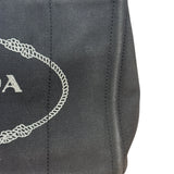 Prada Vintage Black Canvas Canapa Tote