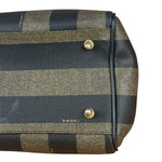 Fendi Vintage Pequin Stripped Mini Boston Bag