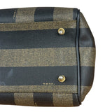 Fendi Vintage Pequin Stripped Mini Boston Bag